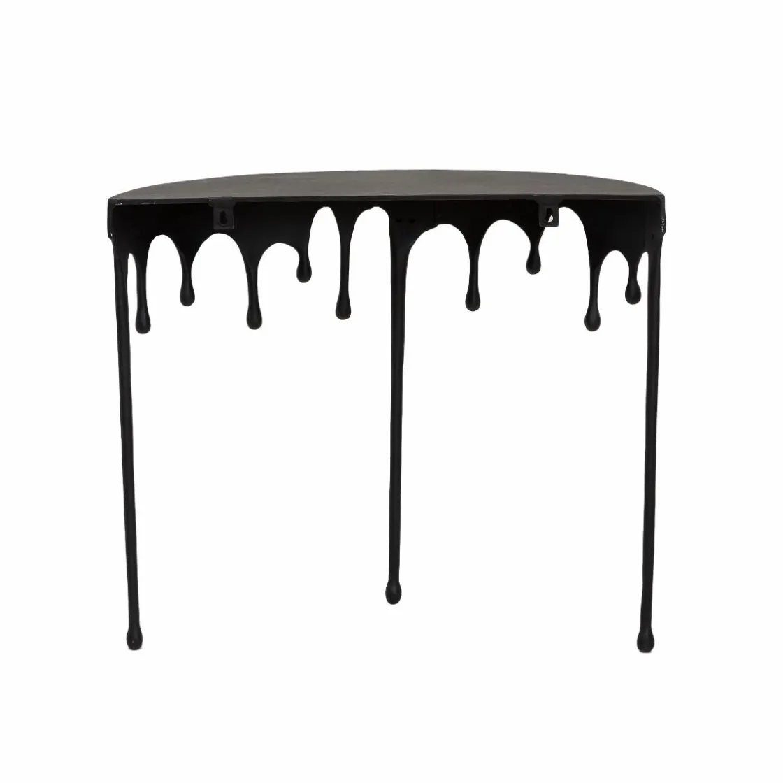 Made in Meubles Table Console<Console en aluminium noir Calypso