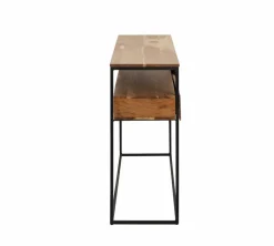 Made in Meubles Table Console<Console en bois d'acacia et métal Etienne