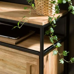 Made in Meubles Table Console<Console en bois d'acacia et métal Montréal