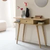Made in Meubles Table Console<Console en bois de manguier Amara