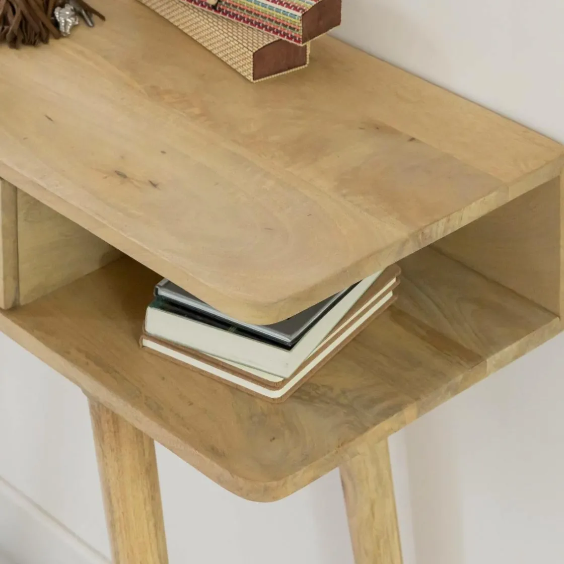 Made in Meubles Table Console<Console en bois de manguier Amara