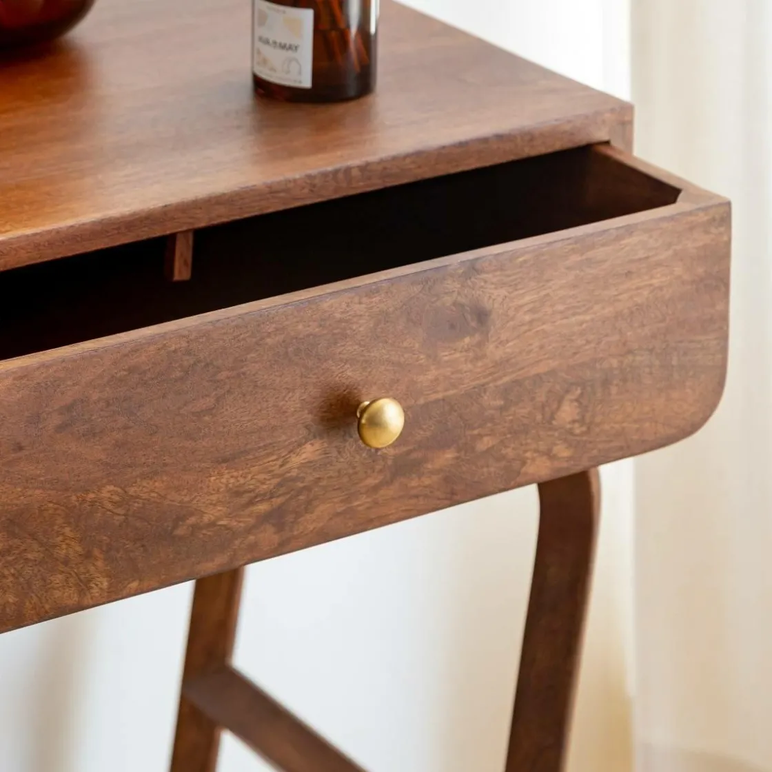 Made in Meubles Table Console<Console en bois de manguier Sam