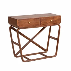 Made in Meubles Table Console<Console en bois de manguier Sam