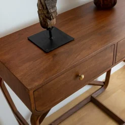 Made in Meubles Table Console<Console en bois de manguier Sam