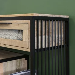 Made in Meubles Table Console<Console en bois de manguier et métal Héloïse