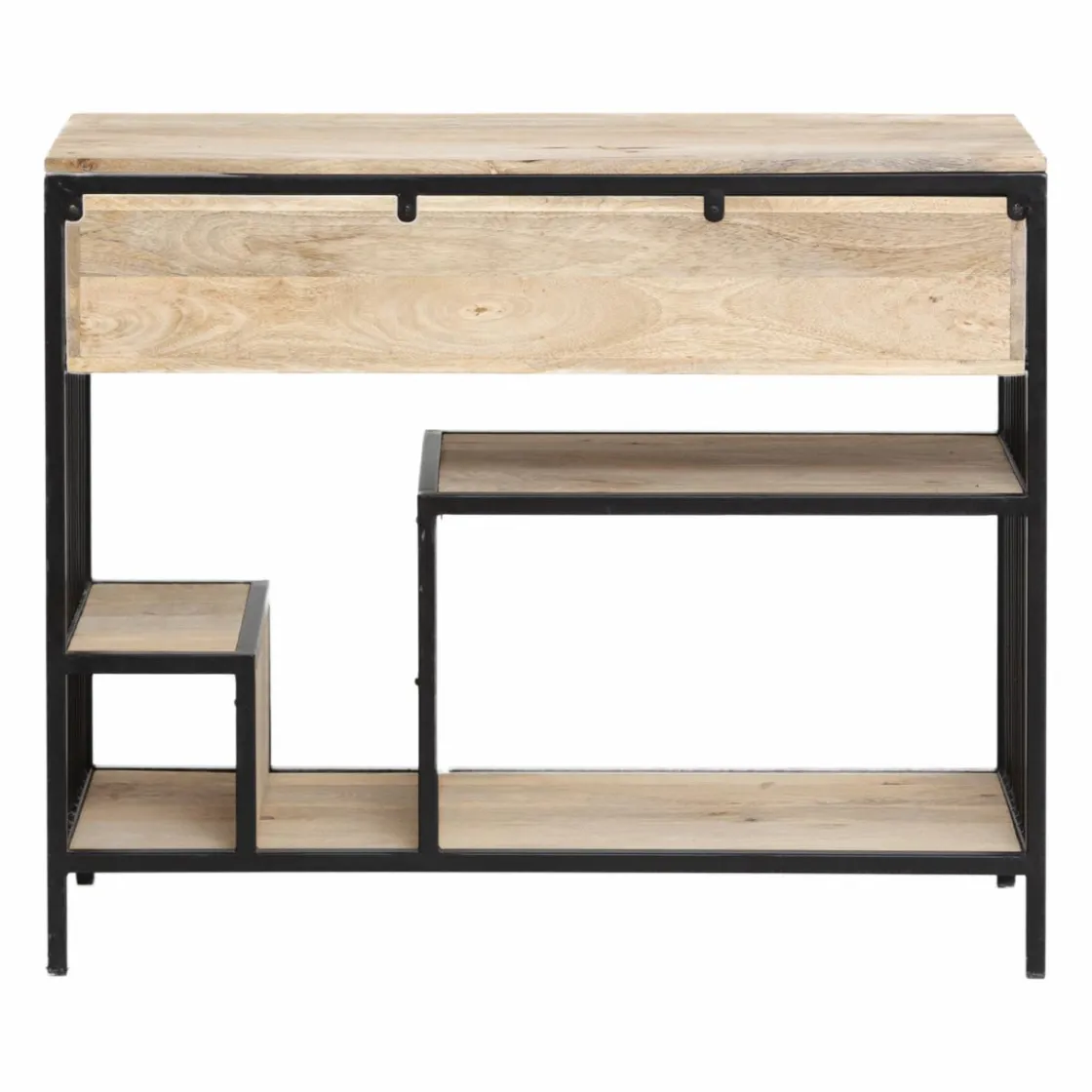 Made in Meubles Table Console<Console en bois de manguier et métal Héloïse