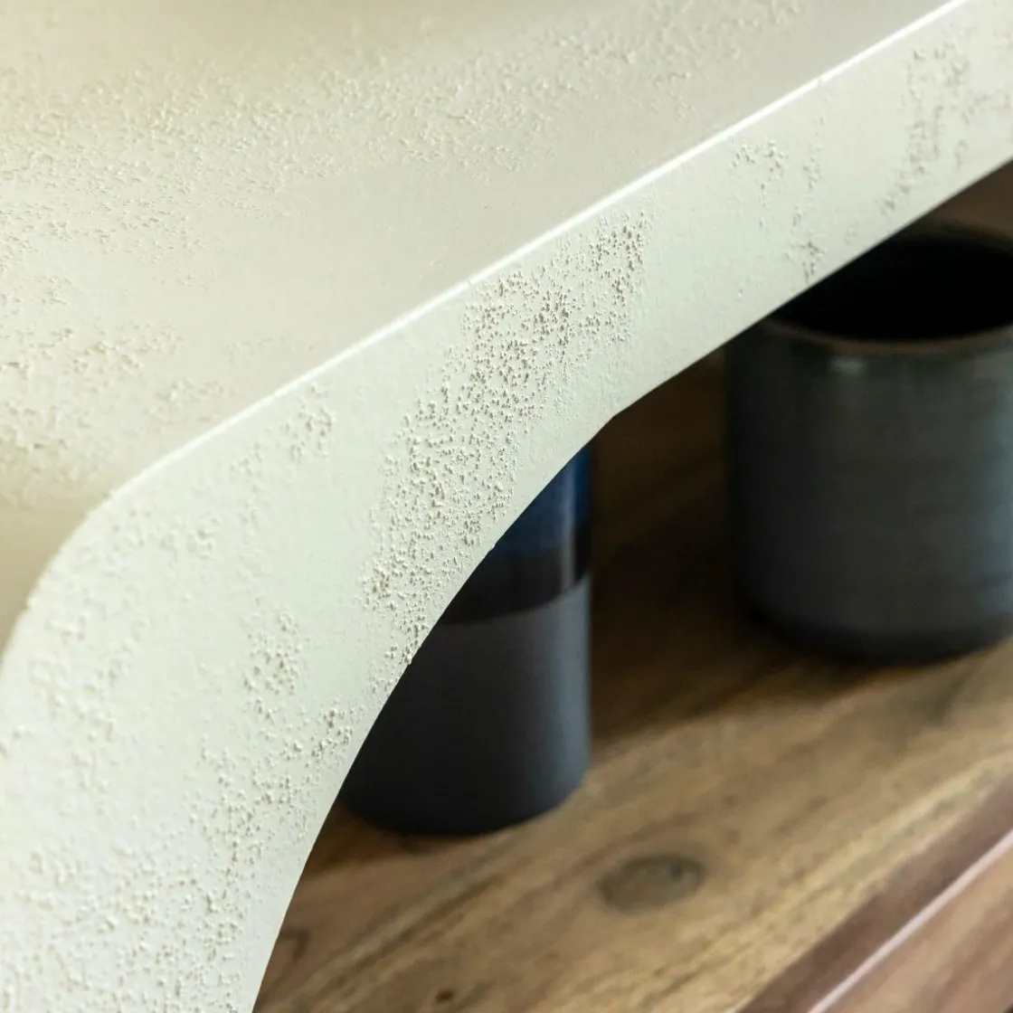 Made in Meubles Table Console<Console en bois effet béton et bois d'acacia Dalva