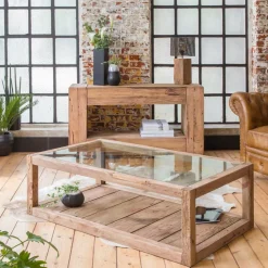 Made in Meubles Table Console<Console en bois recyclé Blaise