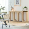 Made in Meubles Table Console<Console en chêne massif clair Octave