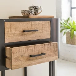 Made in Meubles Table Console<Console en métal Achille