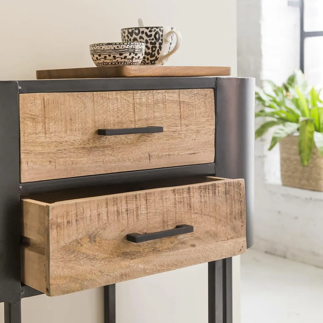 Made in Meubles Table Console<Console en métal Achille