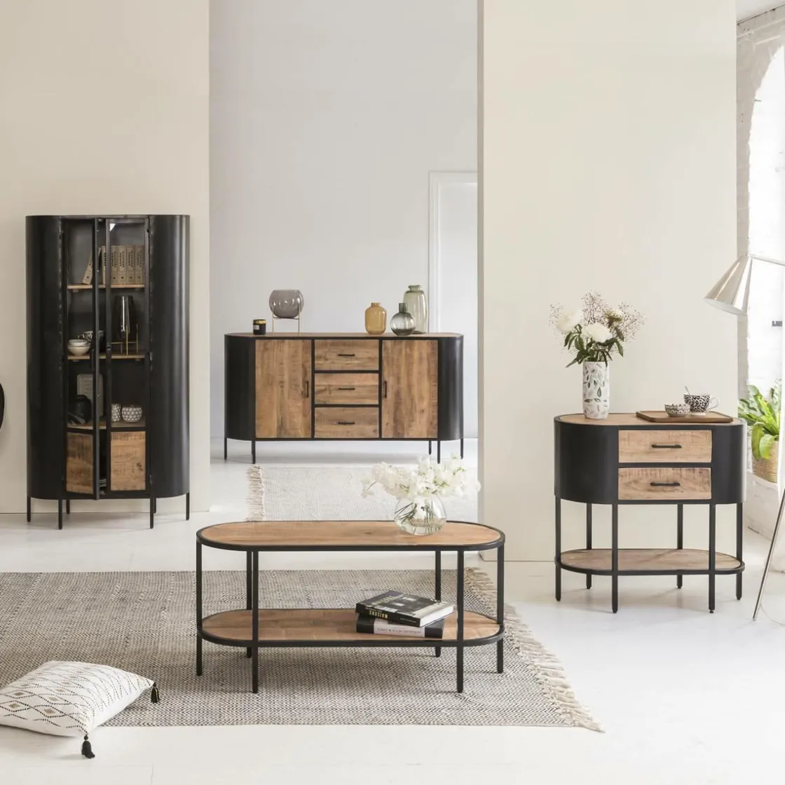 Made in Meubles Table Console<Console en métal Achille