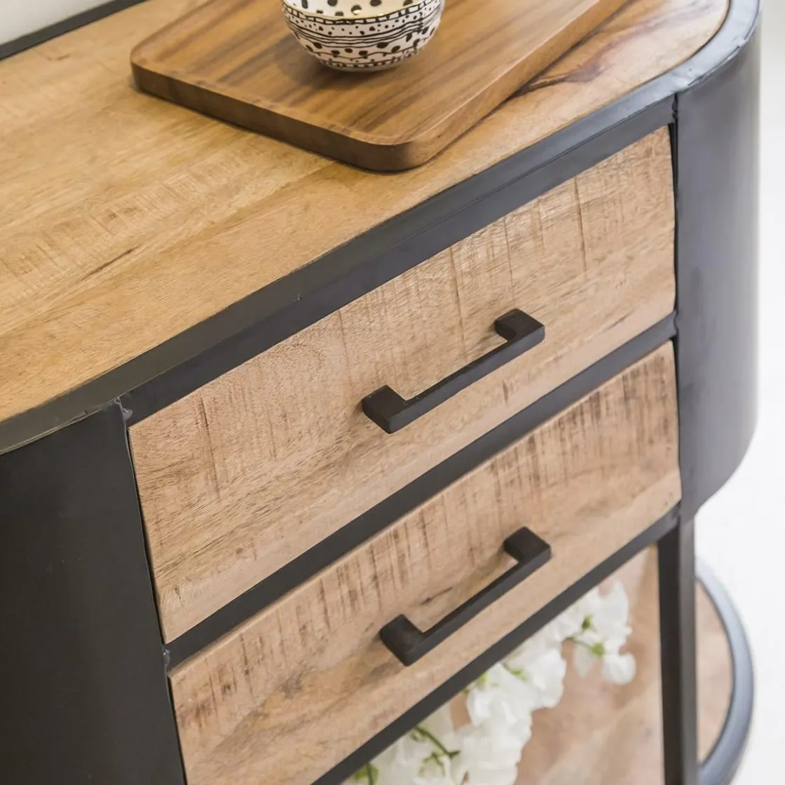 Made in Meubles Table Console<Console en métal Achille