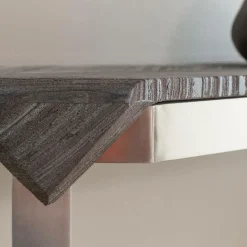 Made in Meubles Table Console<Console en métal et marbre Noé