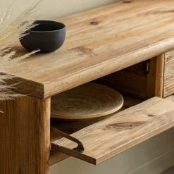 Made in Meubles Table Console<Console en pin recyclé Blaise