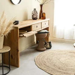 Made in Meubles Table Console<Console en pin recyclé Blaise