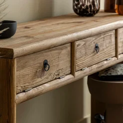 Made in Meubles Table Console<Console en pin recyclé Blaise