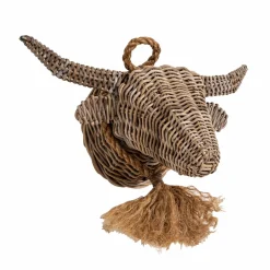 Made in Meubles Décoration<Décoration murale taureau en rotin Rattan