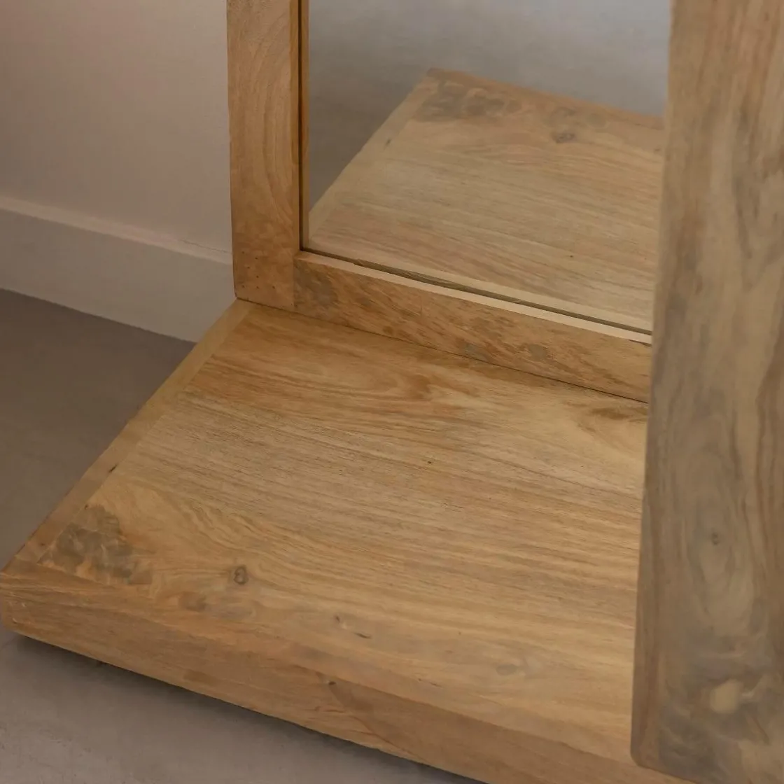 Made in Meubles Armoire<Dressing avec miroir en bois de manguier Juliet