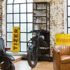 Made in Meubles Etagère<Etagère avant de moto en métal noir Tata