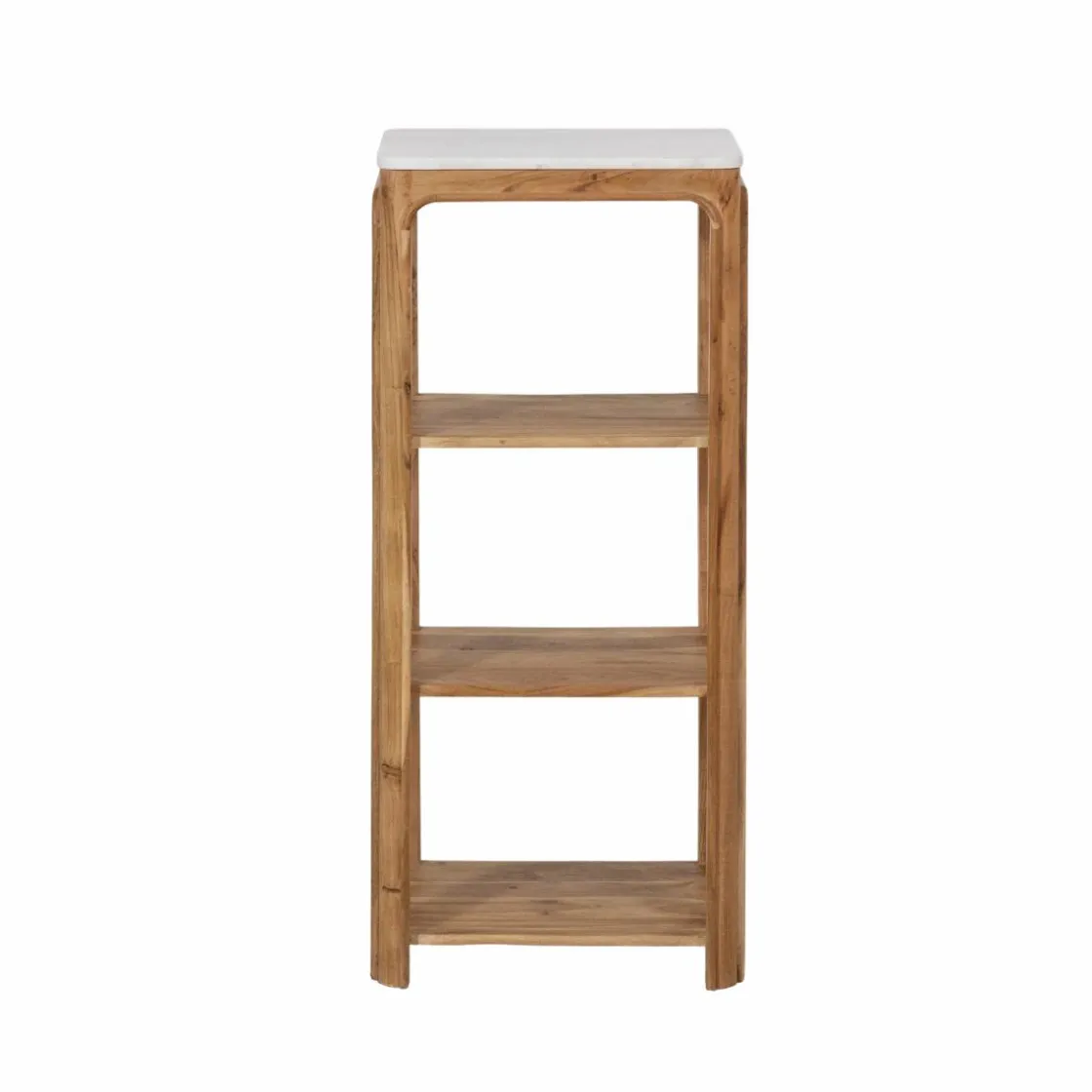 Made in Meubles Etagère|Meuble De Rangement<Etagère carrée en bois d'acacia et marbre Emyr