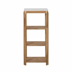 Made in Meubles Etagère|Meuble De Rangement<Etagère carrée en bois d'acacia et marbre Emyr