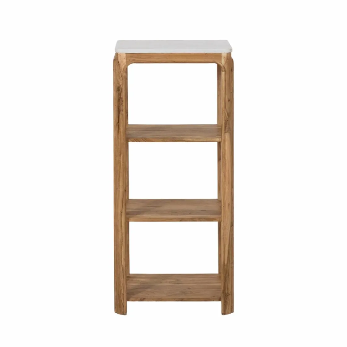 Made in Meubles Etagère|Meuble De Rangement<Etagère carrée en bois d'acacia et marbre Emyr