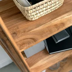 Made in Meubles Etagère|Meuble De Rangement<Etagère carrée en bois d'acacia et marbre Emyr