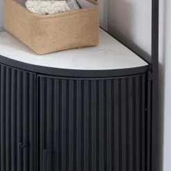 Made in Meubles Etagère<Etagère d'angle en métal et marbre Mona