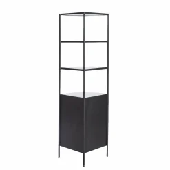 Made in Meubles Etagère<Etagère d'angle en métal et marbre Mona