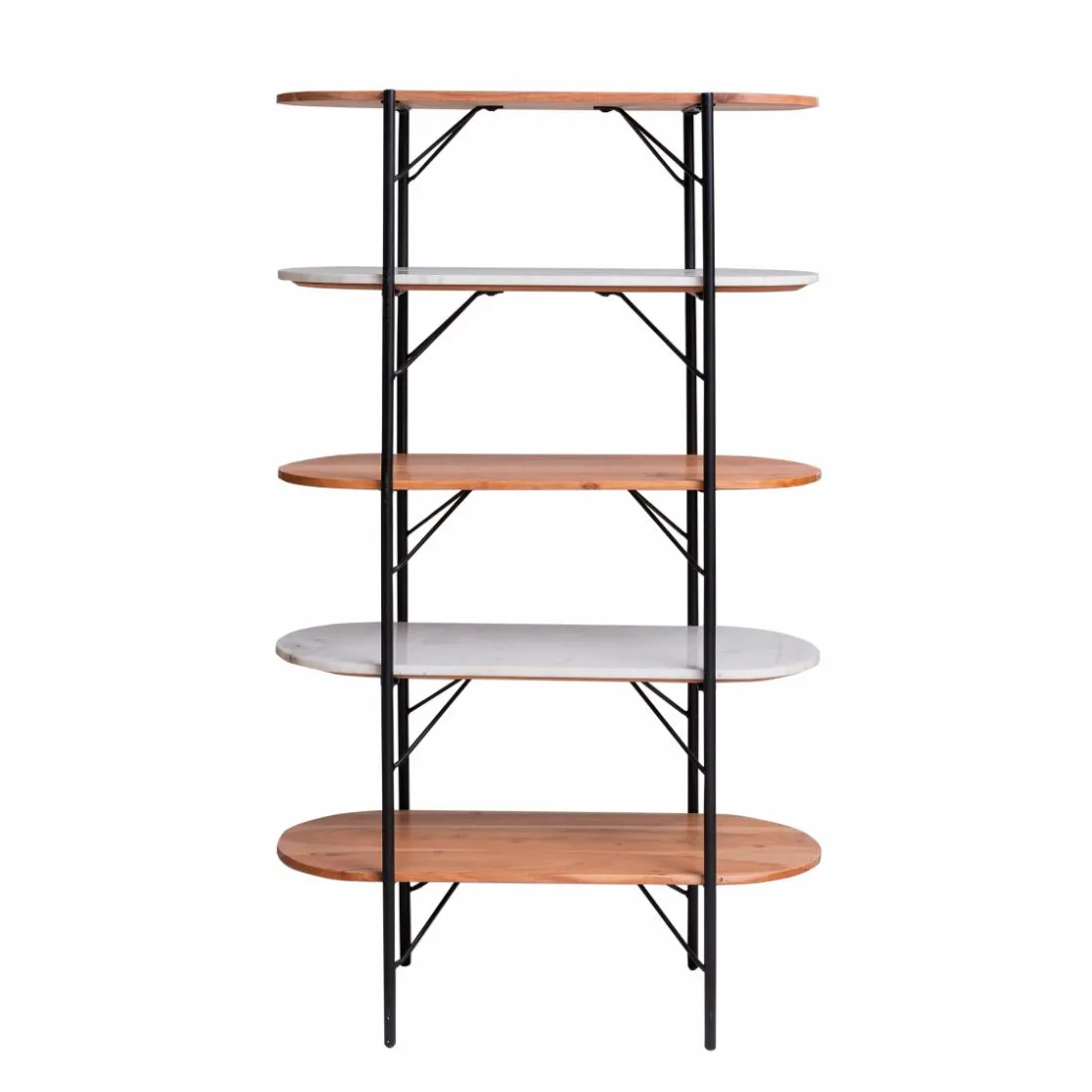 Made in Meubles Etagère<Etagère en bois d'acacia et marbre Scott