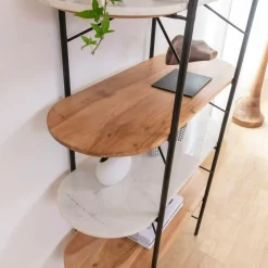 Made in Meubles Etagère<Etagère en bois d'acacia et marbre Scott