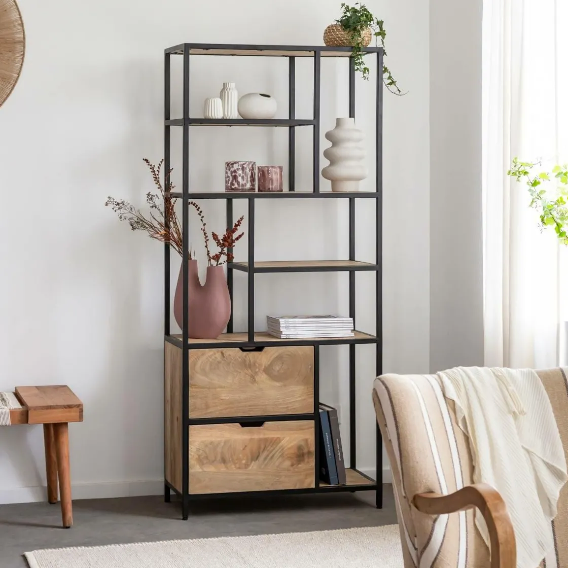 Made in Meubles Etagère<Etagère en bois de manguier et métal Maxence