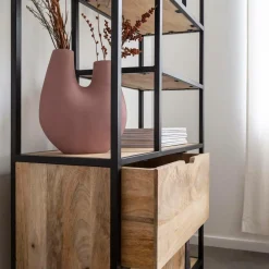 Made in Meubles Etagère<Etagère en bois de manguier et métal Maxence