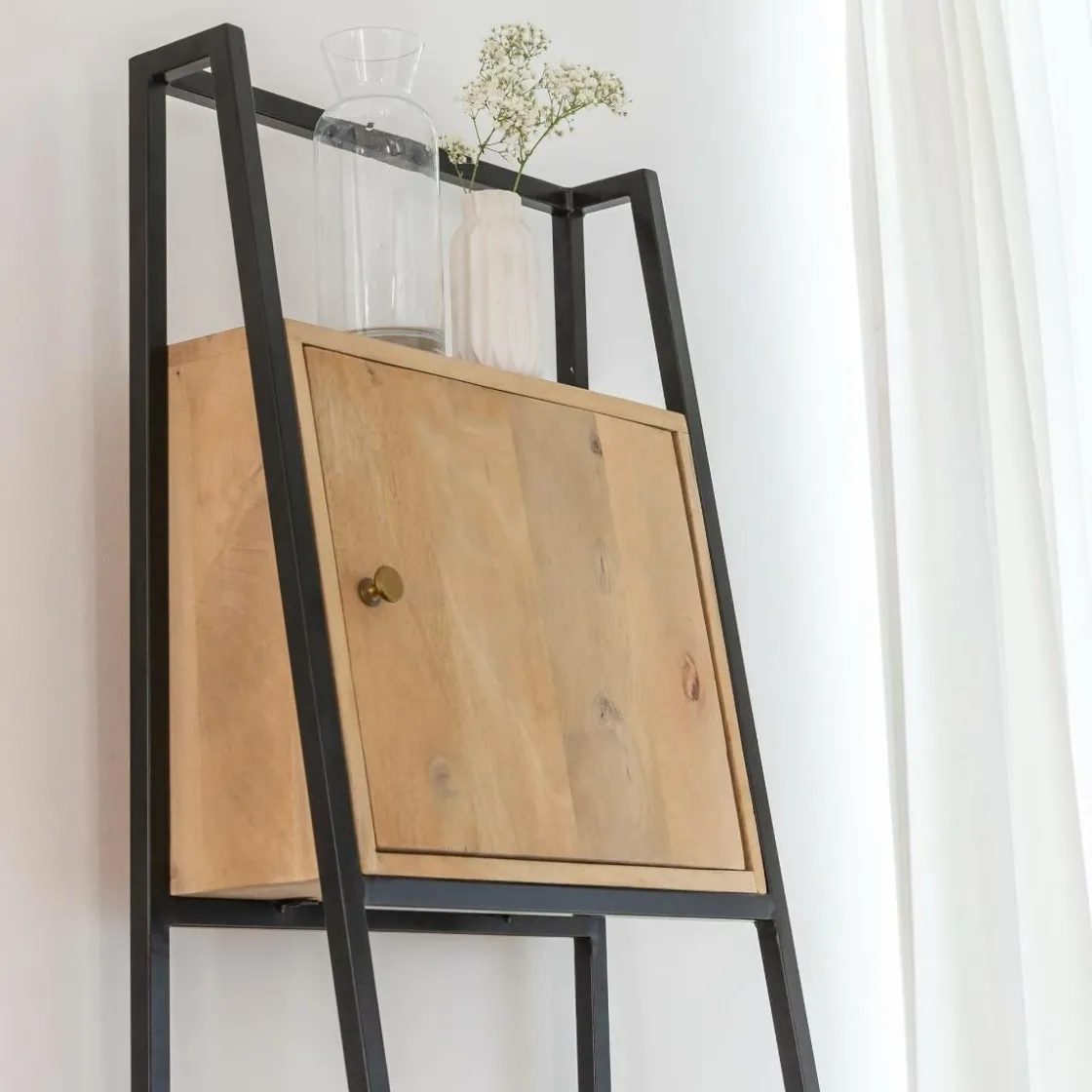 Made in Meubles Etagère<Etagère en bois de manguier et métal Mathieu