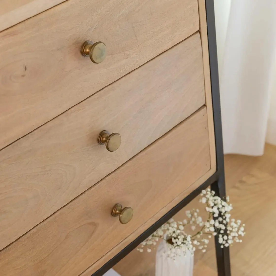 Made in Meubles Etagère<Etagère en bois de manguier et métal Mathieu