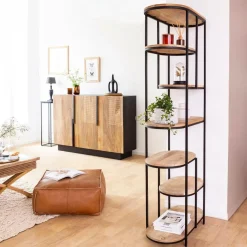 Made in Meubles Etagère<Etagère en bois de manguier et métal Owen