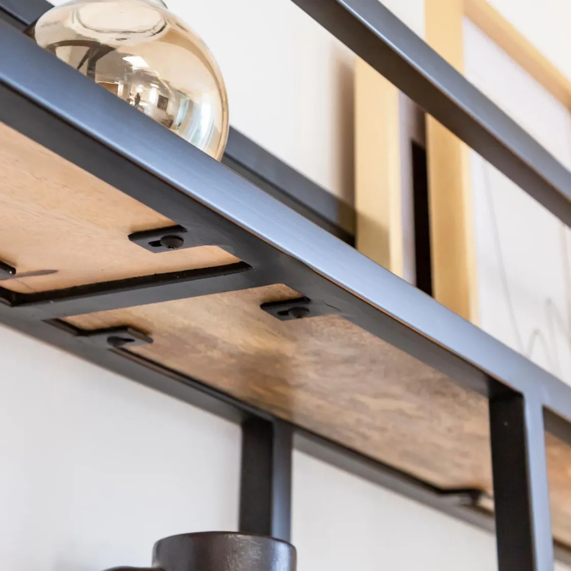 Made in Meubles Etagère|Décoration<Etagère murale en bois de manguier et métal Jacynthe