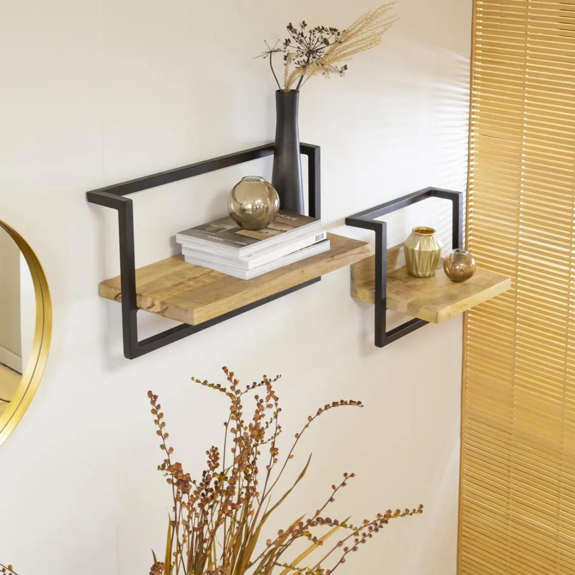 Made in Meubles Etagère|Décoration<Etagère murale en bois de manguier grand modèle Joie