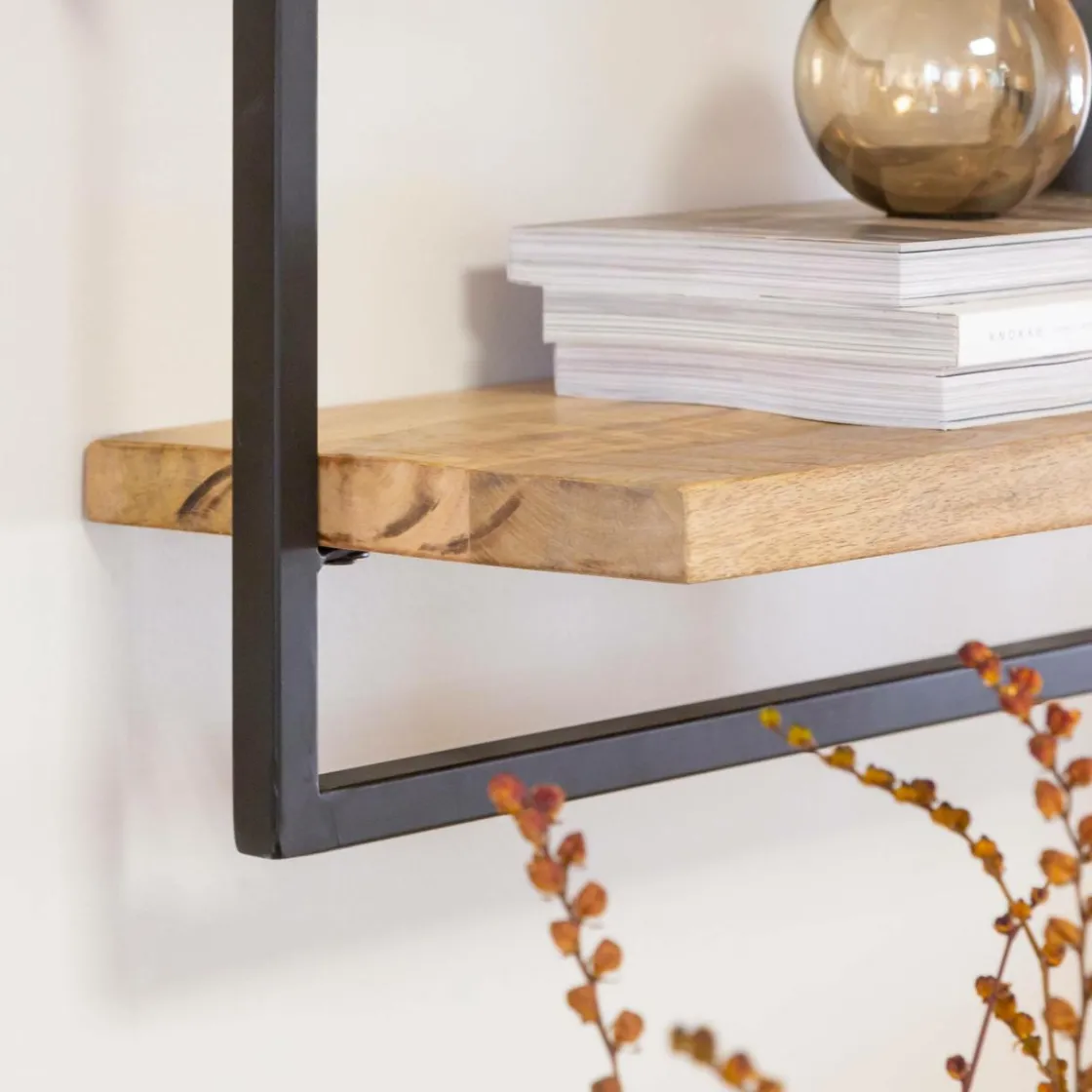 Made in Meubles Etagère|Décoration<Etagère murale en bois de manguier grand modèle Joie