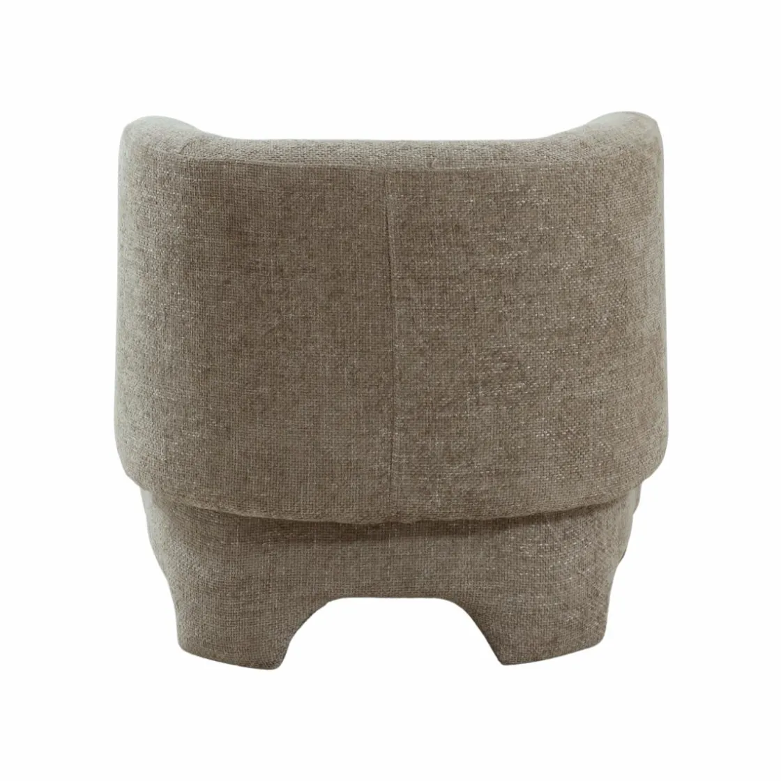 Made in Meubles Fauteuil<Fauteuil arrondi en tissu taupe Norton