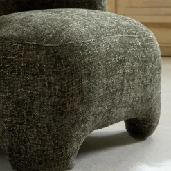 Made in Meubles Fauteuil<Fauteuil arrondi en tissu Norton