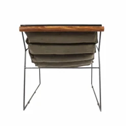 Made in Meubles Fauteuil<Fauteuil assise suspendue kaki Rosalie