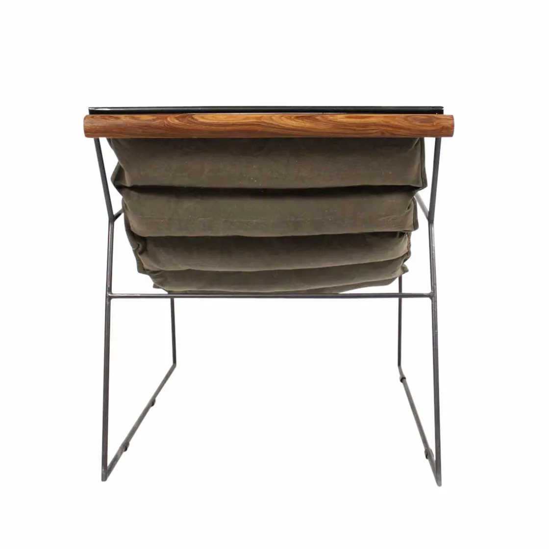 Made in Meubles Fauteuil<Fauteuil assise suspendue kaki Rosalie