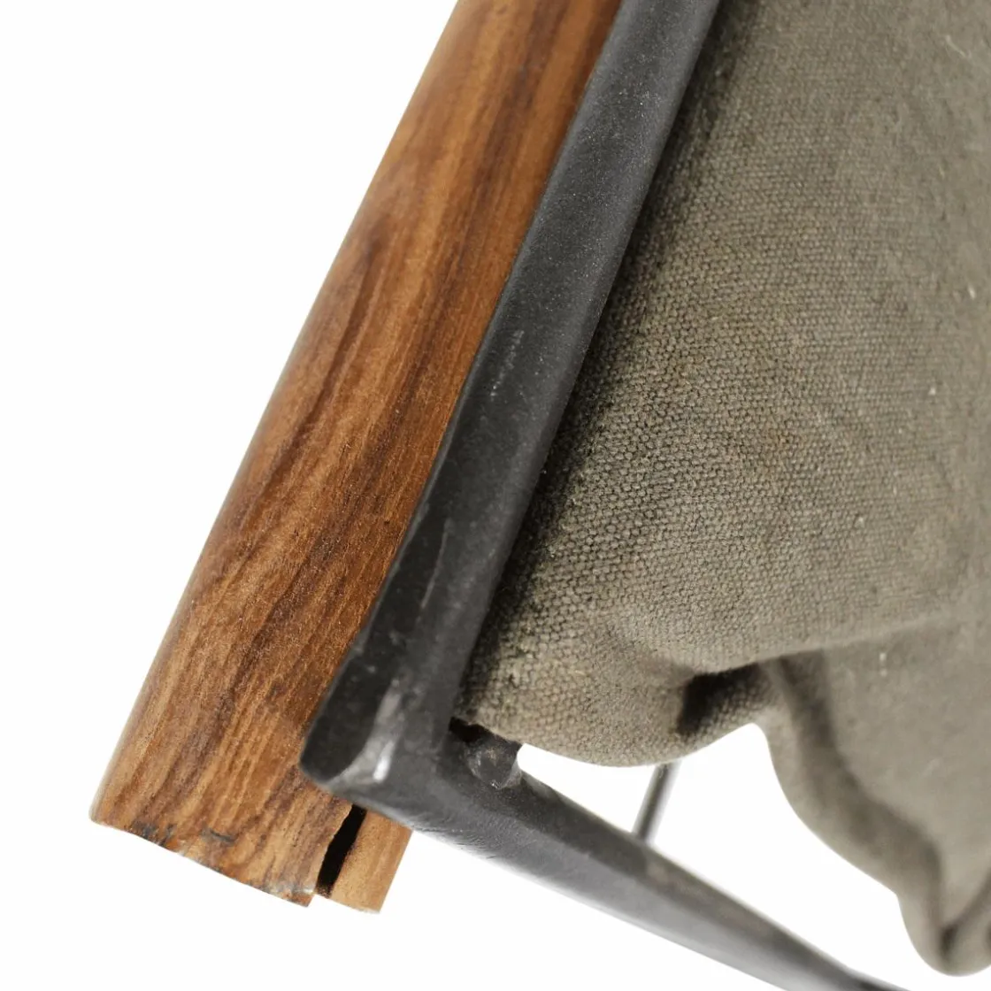 Made in Meubles Fauteuil<Fauteuil assise suspendue kaki Rosalie