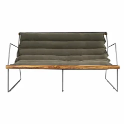 Made in Meubles Fauteuil<Fauteuil assise suspendue kaki 2 places Rosalie