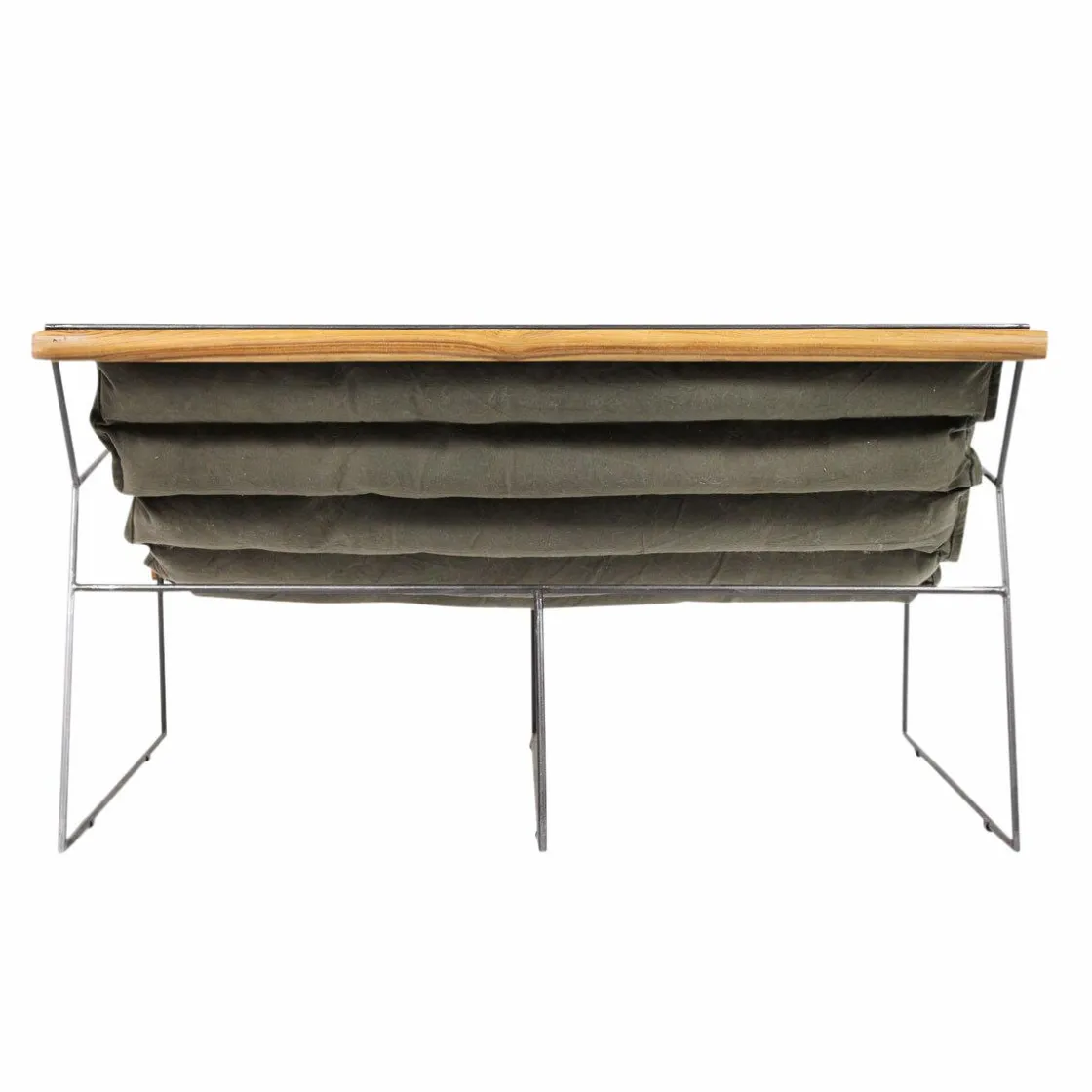 Made in Meubles Fauteuil<Fauteuil assise suspendue kaki 2 places Rosalie