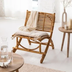 Made in Meubles Fauteuil<Fauteuil cinéma en rotin 1 place Mayeul