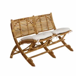 Made in Meubles Fauteuil|Canapé<Fauteuil cinéma en rotin 2 places Mayeul