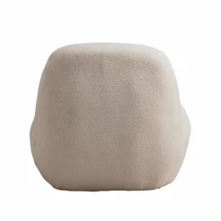 Made in Meubles Fauteuil<Fauteuil confort en tissu bouclette blanc Johanna